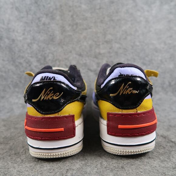 Nike Shoes Womens 5 Casual Sneakers AF1 Air Force 1 Shadow Dark Sulfur Trainers - Picture 6 of 14